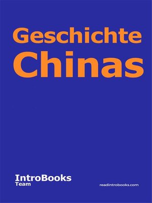 cover image of Geschichte Chinas